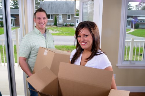 Experienced movers handling large items