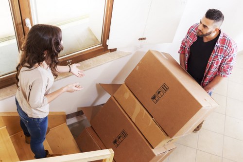 Professional movers handling items with care in Hampstead
